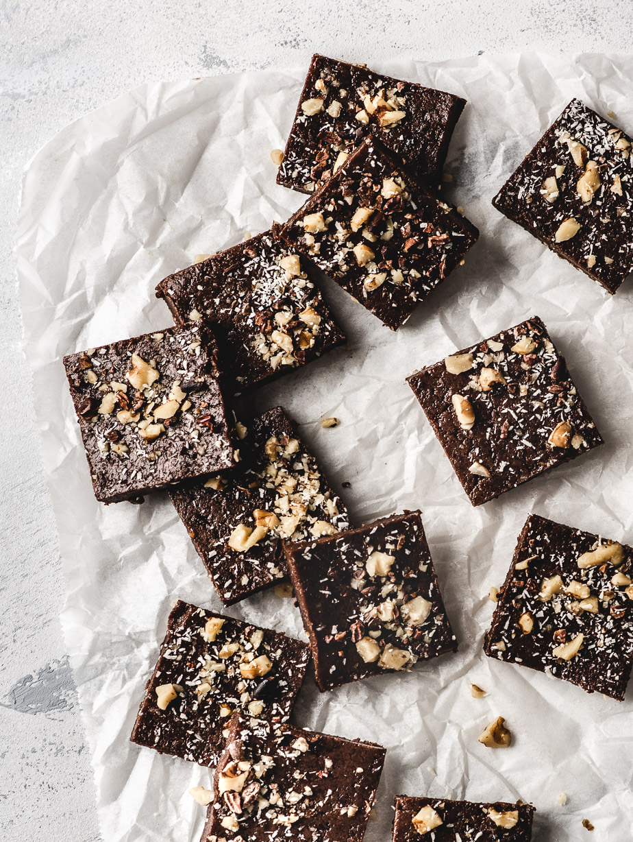Flax & Soaked Walnuts: Healthier Raw Brownies for Digestion